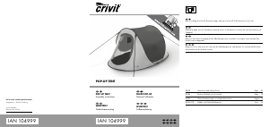 Handleiding Crivit IAN 104999 Tent