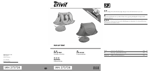 Brugsanvisning Crivit IAN 273728 Telt