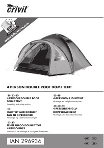 Manual Crivit IAN 296936 Tent