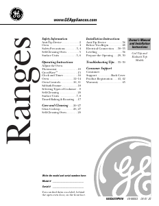 Manual GE JBS23BC2WH Range