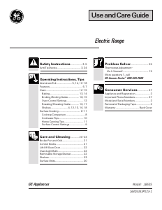 Manual GE JBS05Y2WH Range