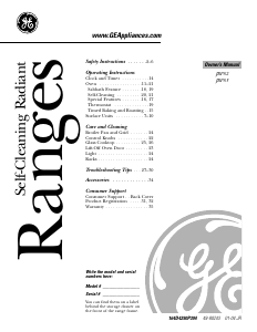 Manual GE JBP83TK2WW Range