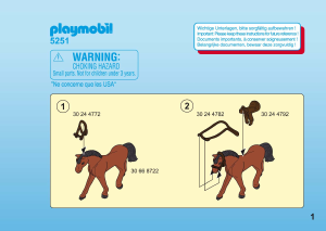 Mode d’emploi Playmobil set 5251 Western Shérif à cheval avec chien