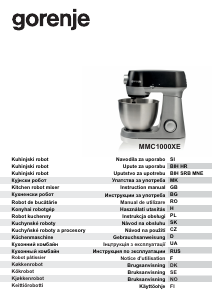 Посібник Gorenje MMC1000XE Планетарний міксер