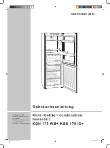 Bedienungsanleitung Hanseatic KGN 175 IO+ Kühl-gefrierkombination