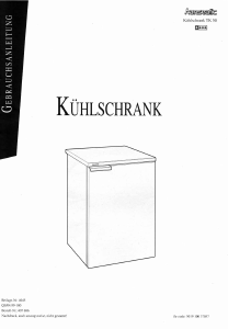 Bedienungsanleitung Hanseatic TK 50 Kühlschrank