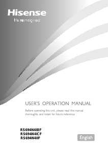 Manual Hisense RS694N4ICF Fridge-Freezer