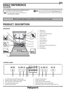 Manual Hotpoint HFC 2B19 X UK N Dishwasher