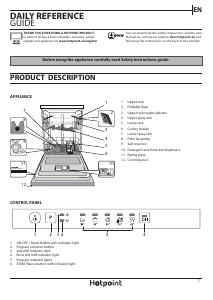 Manual Hotpoint HIE 2B19 UK Dishwasher