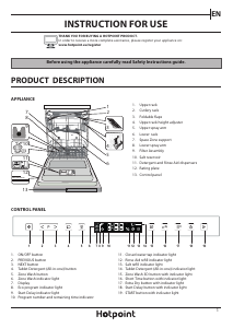 Manual Hotpoint HIP 4O539 WLEGT UK Dishwasher