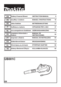 Manual Makita UB001C Soprador de folhas