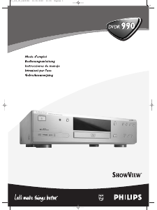 Mode d’emploi Philips DVDR990 Lecteur DVD