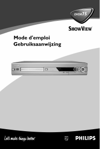 Mode d’emploi Philips DVDR75 Lecteur DVD