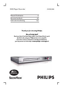 Mode d’emploi Philips DVDR3380 Lecteur DVD