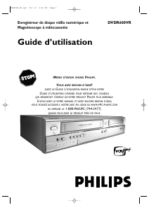 Mode d’emploi Philips DVDR600VR Combi DVD-vidéo
