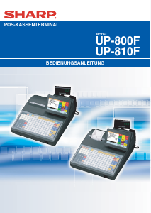 Bedienungsanleitung Sharp UP-800F Registrierkasse