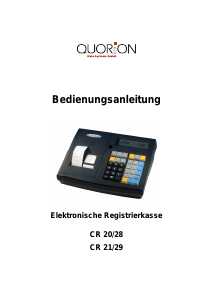 Bedienungsanleitung QUORiON CR 20 Registrierkasse