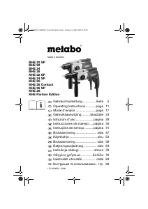 Руководство Metabo BHE 20 SP Перфоратор