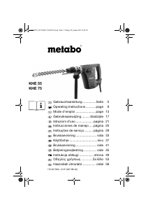Manual Metabo KHE 55 Martelo perfurador