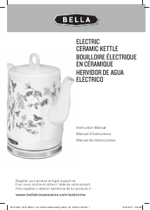 Manual de uso Bella 14575 Hervidor
