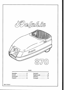 Bruksanvisning Electrolux Z870 Dolphin Dammsugare