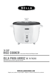 Manual Bella 17234 Rice Cooker