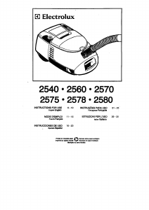 Manual Electrolux Z2578 Aspirador