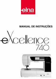 Manual Elna eXcellence 740 Máquina de costura