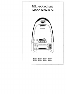 Mode d’emploi Electrolux Z5220 Aspirateur