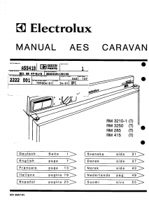 Brugsanvisning Electrolux RM3210-1 Køleskab