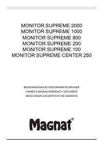 Bedienungsanleitung Magnat Monitor Supreme 2000 Lautsprecher