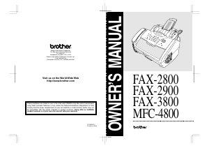 Manual Brother FAX-2900 Multifunctional Printer