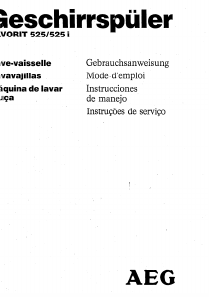 Mode d’emploi AEG FAV525i-S Lave-vaisselle