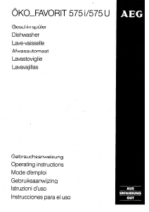 Mode d’emploi AEG FAV575i-B Lave-vaisselle