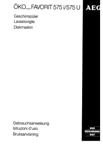 Bedienungsanleitung AEG FAV575i-D Geschirrspüler