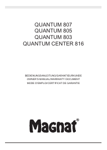 説明書 Magnat Quantum 803 スピーカー