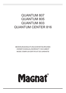 Mode d’emploi Magnat Quantum 803 Haut-parleur