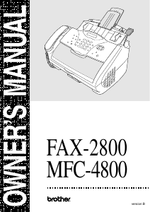 Manual Brother FAX-2800 Multifunctional Printer