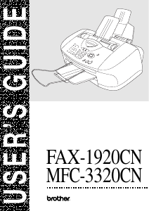 Handleiding Brother FAX-1920CN Multifunctional printer