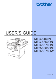 Manual Brother MFC-8670DN Multifunctional Printer
