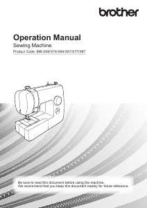 Manual Brother X14s Sewing Machine