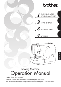 Manual Brother VX3240 Sewing Machine