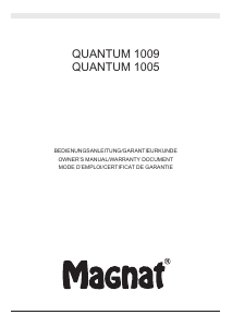 説明書 Magnat Quantum 1005 スピーカー