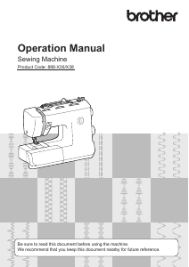 Manual Brother XT37 Sewing Machine
