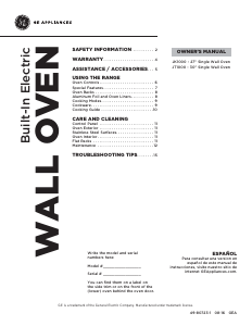 Manual GE JK1000SF5SS Oven