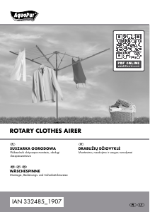 Vadovas AquaPur IAN 332485 Drabužių džiovinimo stovas