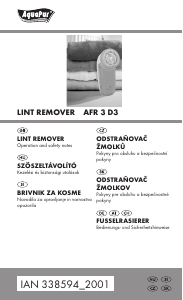 Priročnik AquaPur IAN 338594 Odstranjevalec kosmov s tkanin