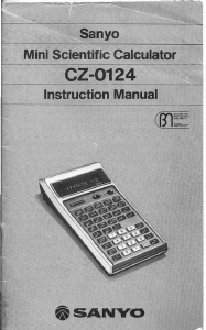 Manual Sanyo CZ-0124 Calculator
