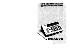 Bruksanvisning Sanyo ICC-1418D Räknemaskin