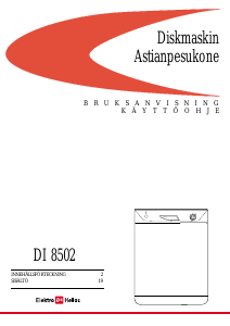 Bruksanvisning ElektroHelios DI8502 Diskmaskin